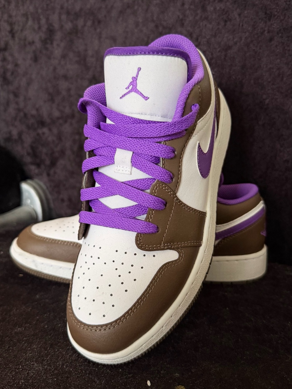 Nike Low-Top Sneakers in Brown, White & Purple